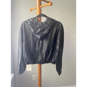 FABLETICS Vegan Leather Hoodie and Legging Size XS/4